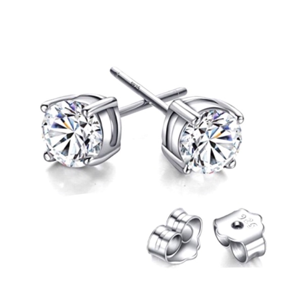 ✨LAST PAIR✨925 Sterling Silver Crystal A+ Quality - Picture 2 of 5